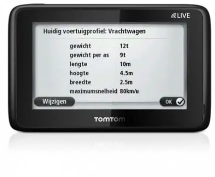 TomTom PRO 9150 TRUCK scherm
