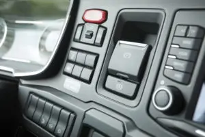 De elektro-hydraulische handrem geeft comfort èn veiligheid. 