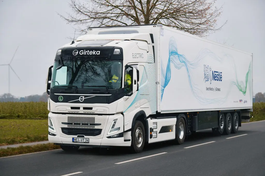 Girteka test elektrische truck mét elektrische trailer featured image