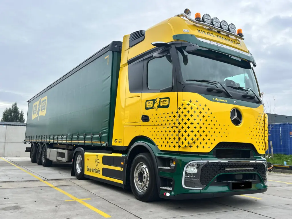 Knalgele eActros 600 voor Kisjes Transport featured image