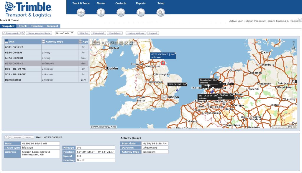 Standalone trailers zichtbaar in software Trimble • TTM.nl
