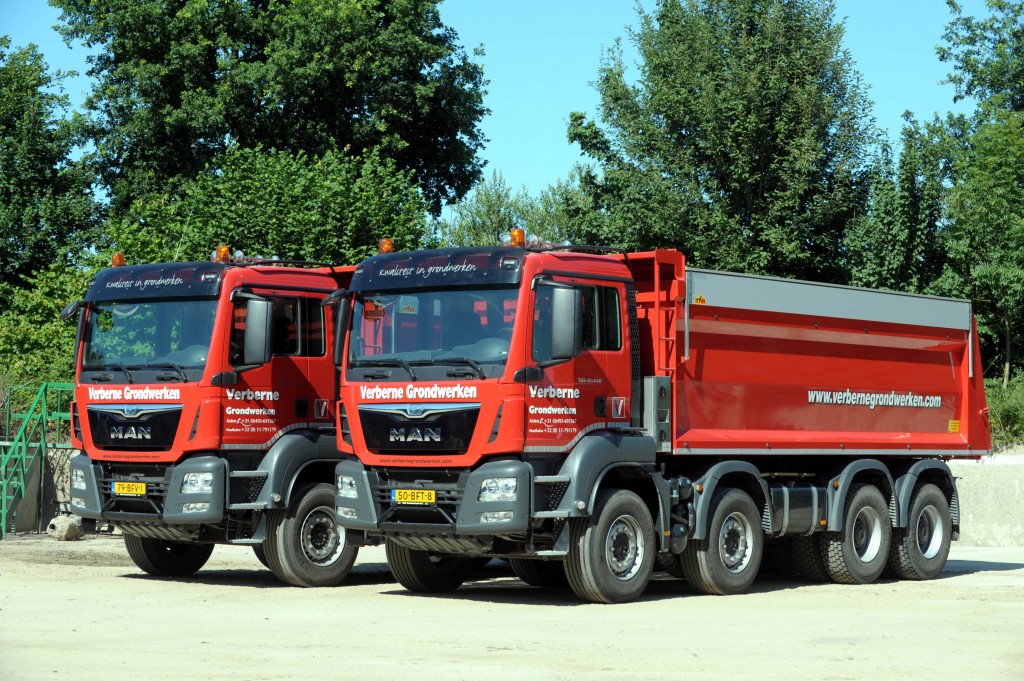 MAN 8x4 kippers voor H. Verberne