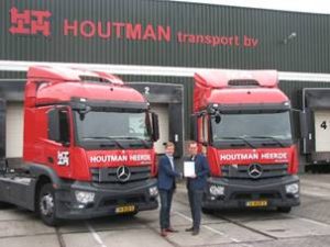 Vlnr Albert Kort (TLN) en Gert Jan Houtman (Houtman Transport BV) 