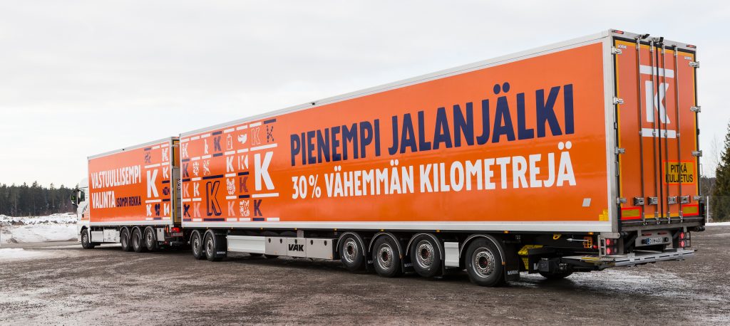 Kesko verlaagt CO2-uitstoot met 31 meter lange combinaties featured image